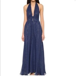 Love Shack Fancy Silk Halter Dress, XS/S